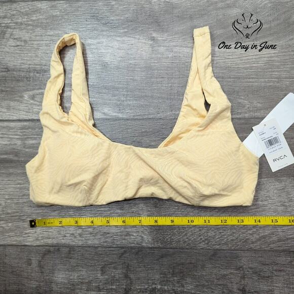 RVCA Run Wild Scoop Neck Bikini Top Size L - Picture 5 of 6